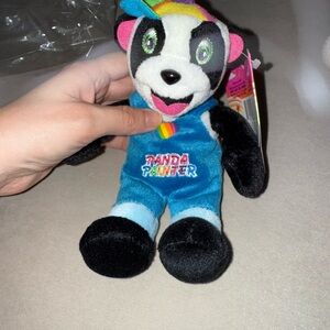 NWT Vintage 90s Lisa Frank Panda Painter Plush Toy